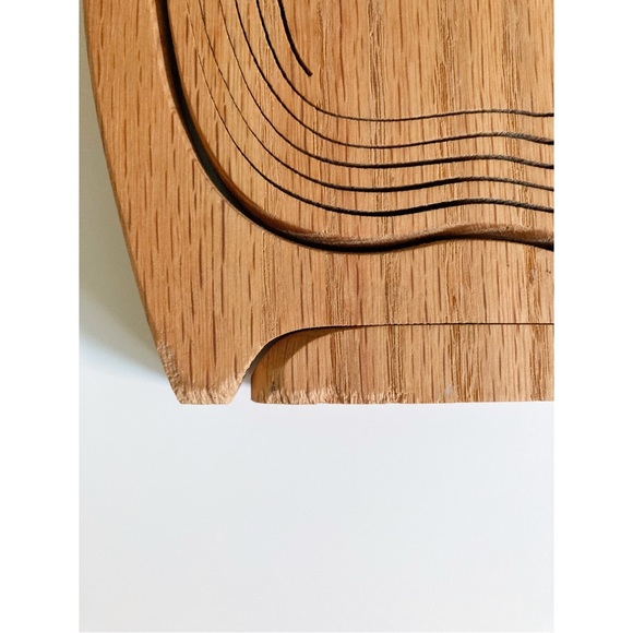 Vintage Wooden Apple Basket and Trivet in One! Folding Apple Bowl, Apple Trivet - Picture 6 of 6